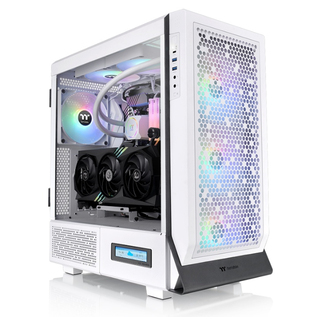 Gabinete Thermaltake Ceres 500 TG ARGB Snow / Midi-Tower, ATX/E-ATX/Micro ATX/Mini-ITX / Cristal Templado / USB 3.0 / Sin Fuente / 4 Ventiladores Instalados ARGB / Blanco / CA-1X5-00M6WN-00