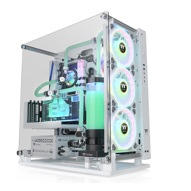 Gabinete Thermaltake Core P3 TG Pro / Midi-Tower, ATX/E-ATX/Micro ATX/Mini-ITX / Cristal Templado / USB 3.0 / Sin Fuente / Sin Ventiladores Instalados / Blanco / CA-1G4-00M6WN-09