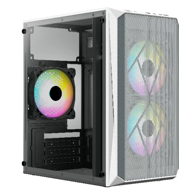 Gabinete Acteck Doom GI630 / Blanco / Micro ATX/ Mini-ITX / Fuente 500W / Ventana Acrílico / AC-935746