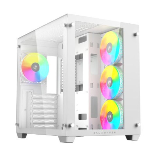 Gabinete Gamer Micro Torre ATX Tank Pro GM930 Legend Series / Blanco / Incluye 4 ventiladores pre instalados