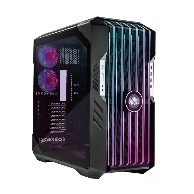 Gabinete Cooler Master HAF 700 EVO / E-ATX / Carcasa de policarbonato de alto flujo de aire con pantalla LCD personalizable IRIS / Panel frontal TG transpirable / Ventiladores ARGB / 1 USB 3.2 Gen 2 Tipo C, 4 USB 3.2 Gen 1 (3.0) / H700E-IGNN-S00