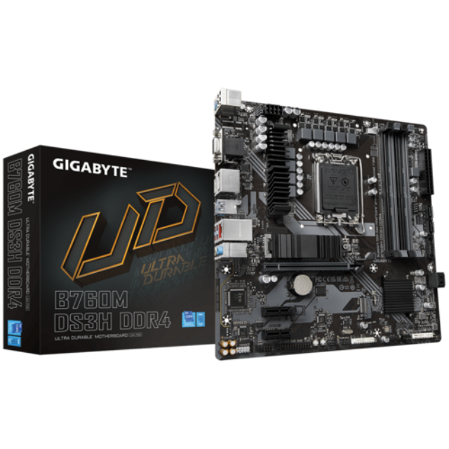 Tarjeta Madre Gigabyte B760M DS3H DDR4 / Socket LGA 1700 / Micro-ATX Intel B760 Express / HDMI / 128GB DDR4 para Intel / B760M DS3H DDR4