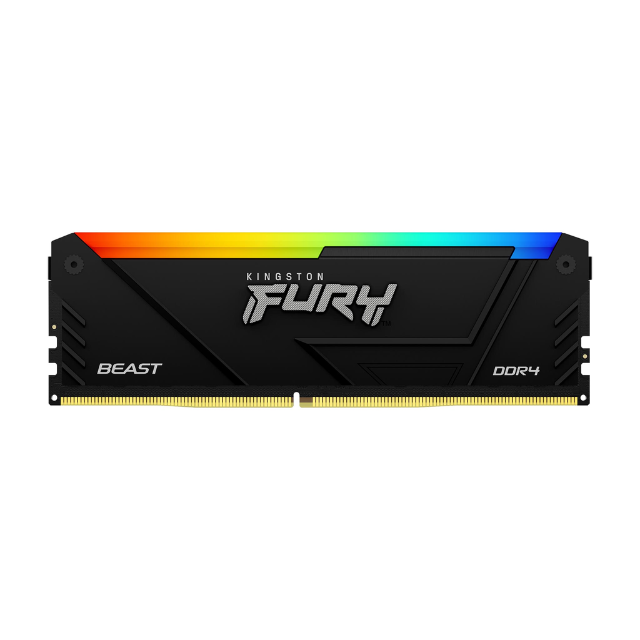 Memoria RAM Kingston FURY Beast RGB DDR4 / 3600MHz / 16GB / Non-ECC / CL18 / XMP / KF436C18BB2A/16 /