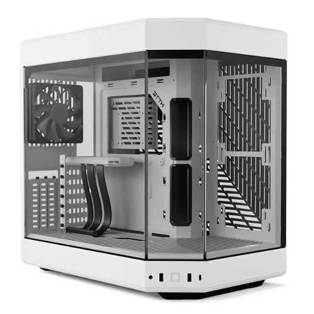 Gabinete HYTE Y60 / ATX / Cristal Templado Panorámico de Doble Cámara con Cable Vertical PCIE 4.0 incluido / White Snow / CS-HYTE-Y60-WW