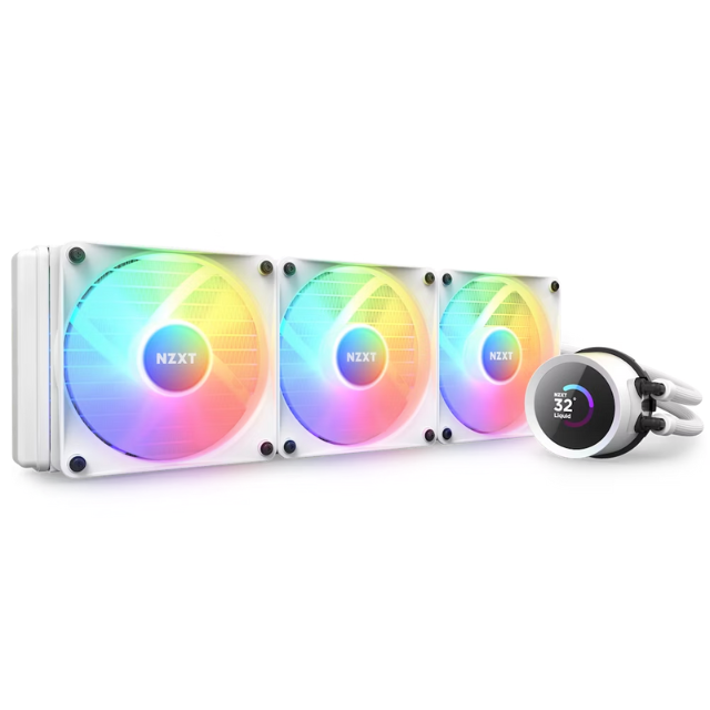 Enfriamiento Liquido NZXT Kraken 360 RGB Blanco RL-KR360-W1 / 360mm 120mmx3 F120 RGB / Intel y AMD 