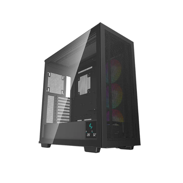 Gabinete DeepCool MORPHEUS Black / E-ATX / Cristal Templado / 1 Ventilador 1×420mm ARGB Instalado / Soporte de placa base E-ATX / USB tipo C / Negro / R-MORPHEUS-BKAPA1-A-1