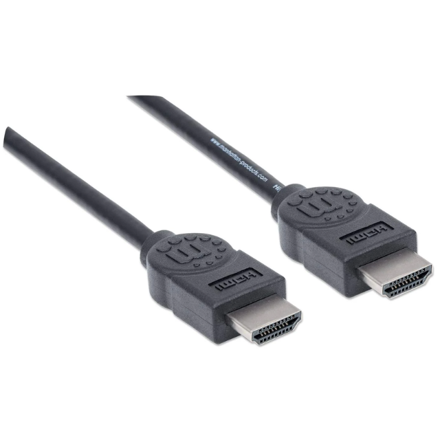 Cable HDMI / 1.8 metros / 4K a 30HZ / HDMI macho a HDMI macho / Blindado / Negro / Manhattan