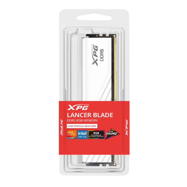 Memoria RAM XPG Lancer Blade RGB DDR5 / 6000MHz / 16GB / Non-ECC / CL48 / XMP / Blanca / AX5U6000C4816G-SLABRWH