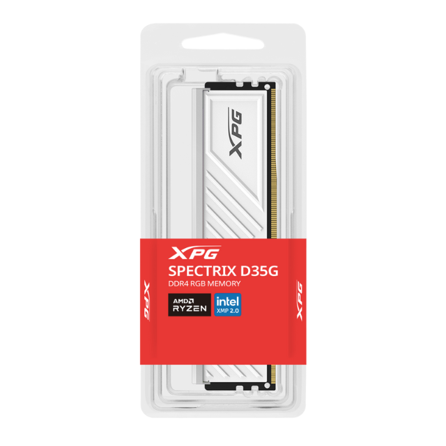 Memoria RAM XPG Spectrix D35G RGB DDR4 / 3200MHz / 16GB / Non-ECC / CL16 / XMP / White / AX4U320016G16A-SWHD35G