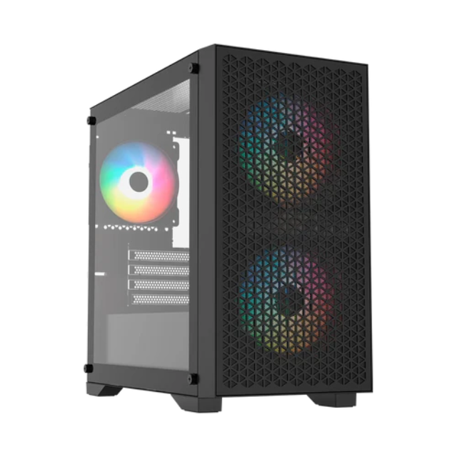 Gabinete Gamer Rush Balam Carbono Aircool / Micro-ATX / Mini-ITX / Negro / BR-938853