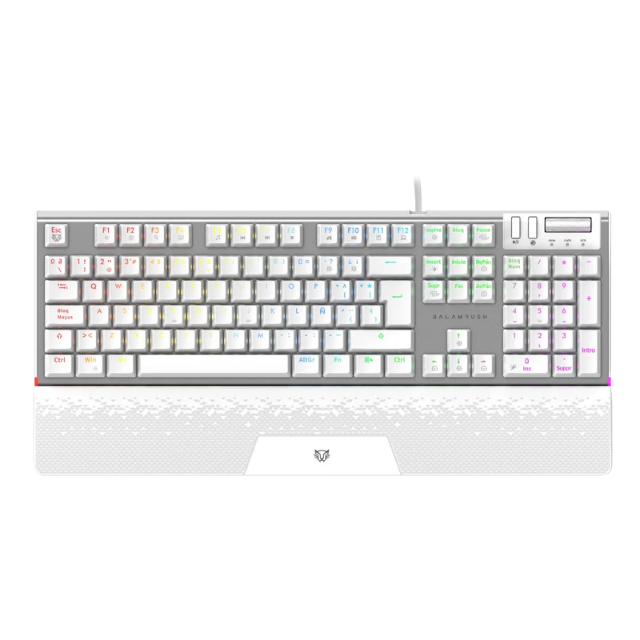 Teclado Gamer Balam Rush Dominate Expert GK979 RGB / Switch MX Red / Alámbrico / Blanco / BR-936798