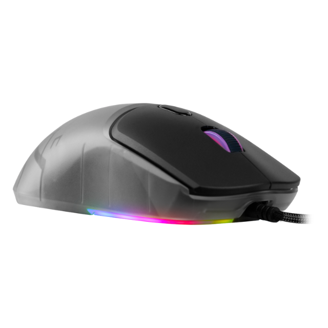 Mouse Gamer Alámbrico Game Factor MOG530 / 12000DPI / Negro / Pixart 3327 IC / Iluminación RGB / MOG530-BK