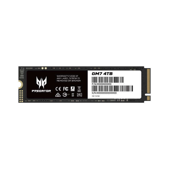 Unidad de Estado Sólido SSD Acer GM7 NVMe / 4TB / PCI Express 4.0 / M.2 / GM7-4TB