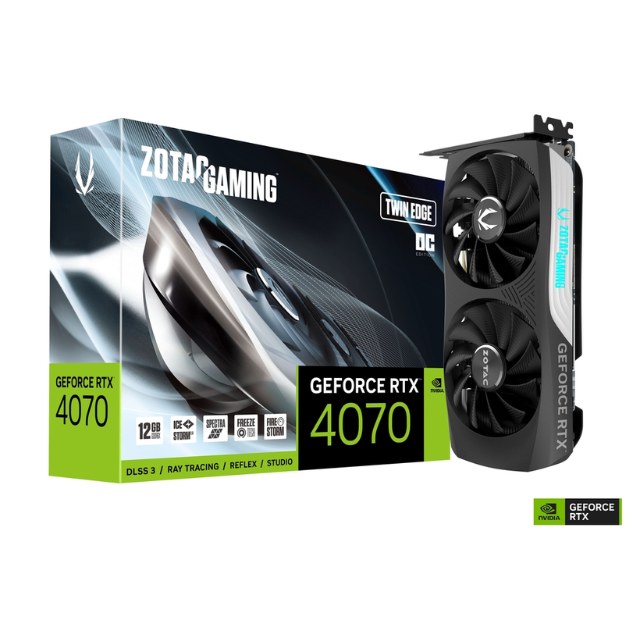 Tarjeta de Video Zotac NVIDIA GeForce RTX 4070 Twin Edge OC / 12GB 192-bit GDDR6X / PCI Express 4.0 / ZT-D40700H-10M