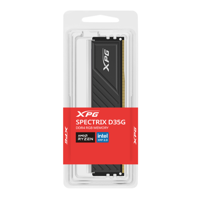 Memoria RAM XPG Spectrix D35G RGB DDR4 / 3200MHz / 8GB / Non-ECC / CL16 / XMP / Black / AX4U32008G16A-SBKD35G