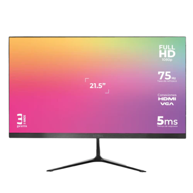 Monitor Acteck 933858 LED SP215/ 21.5" / Full HD / Widescreen / 75Hz / HDMI / Negro / AC-933858