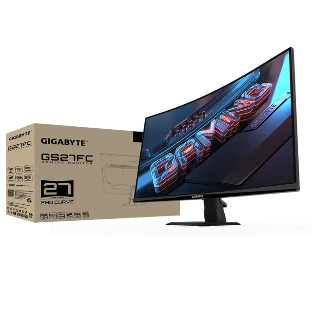 Monitor Gamer Curvo Gigabyte GS27FC LCD 27", 1920x1080 Full HD, FreeSync, 180Hz, HDMI/DisplayPort, Negro