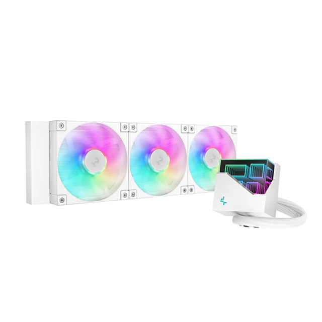 Enfriamiento Líquido DeepCool LT360 ARGB / 3x120mm / 600-2400RPM / Blanco / R-LT360-WHAMNC-G-1