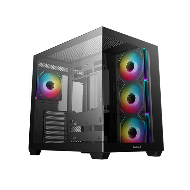 Gabinete DeepCool CG530 4F / Midi-Tower / ATX/Micro-ATX/Mini-ITX / USB 3.0 / Sin Fuente / 4 Ventiladores Instalados / Negro / R-CG530-BKADA4-G-1
