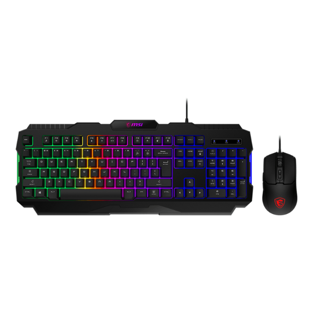 Kit Gamer de Teclado y Mouse MSI FORGE GK100 COMBO / Alámbrico / USB / Negro / GORGE GK100 COMBO US