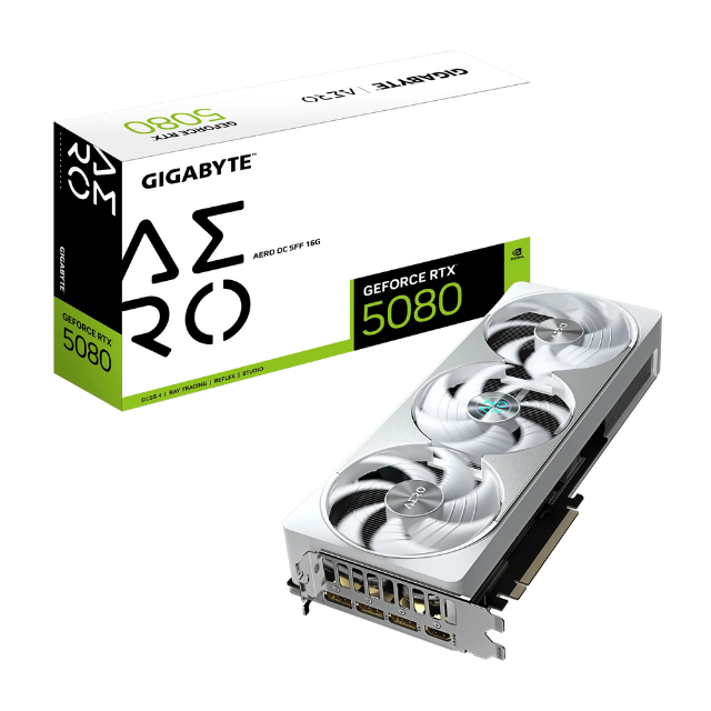 Tarjeta de video GIGABYTE AERO NVIDIA GeForce RTX 5080 OC SFF / 16GB GDDR7 / PCI Express 5.0 x16 / GV-N5080AERO OC-16GD / RTXS50