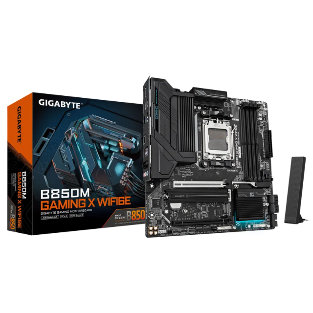 Tarjeta Madre Gigabyte B850M GAMING X WIFI6E / Micro ATX / AM5 / Up to 256GB DDR5 / HDMI/DP / DIY-FRIENDLY / B850M GAMING X WIFI6E
