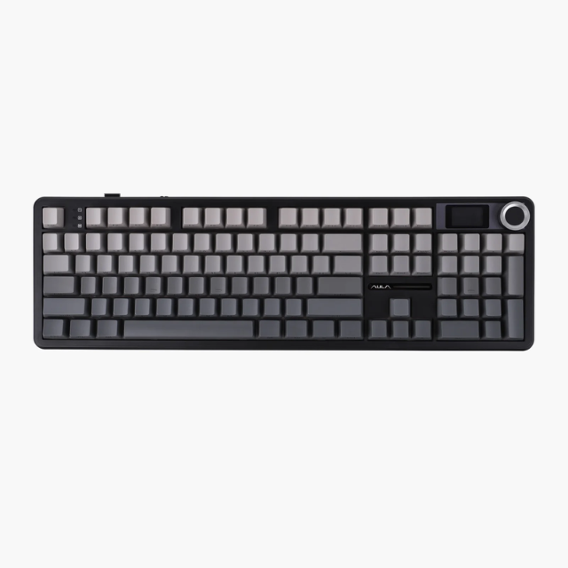 Teclado Mecanico Gamer AULA F108 PRO / 1800 / 104 Keys / USB, 2.4Ghz / Bluetooth 5.0 / Cable Wired / RGB /  8000mAh / Negro