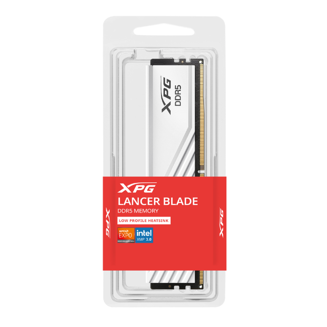 Memoria RAM XPG Lancer Blade / 16GB / DDR5 / 5600Mhz / Blanca / AX5U5600C4616G-SLABWH XMP/ EXPO / CL46