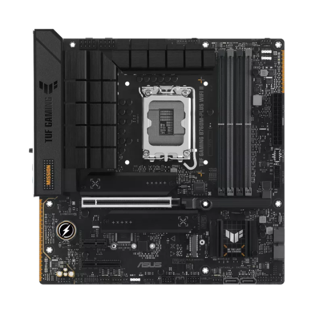 TUF Gaming B760M-PLUS WiFi II Intel B760 LGA 1700 mATX Placa Base (PCIe 5.0, 4.0 Ranuras M.2, DDR5, WiFi6E, Q-Antenna, Ethernet de 2.5Gb, DisplayPort, HDMI, SATA 6Gbps, USB 20Gbps) Soporte, Aura Sync
