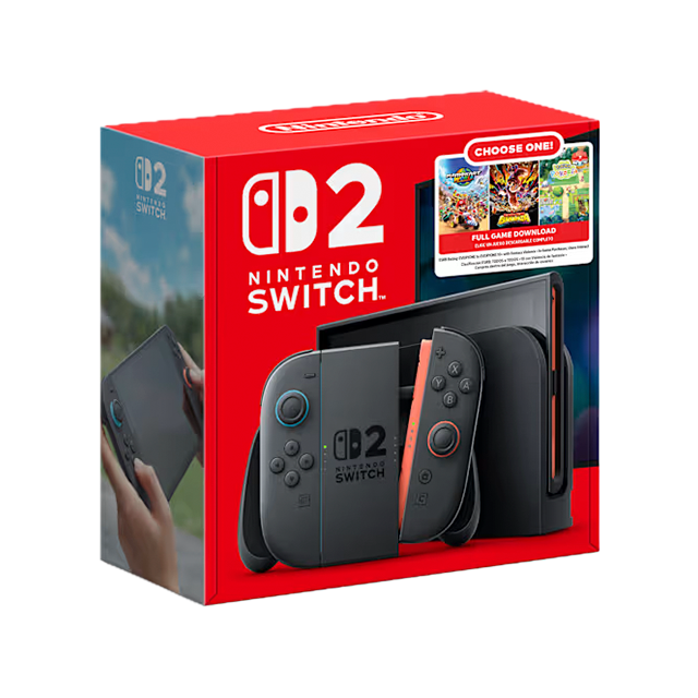 Nintendo Switch 2 Bundle con Juego Digital a Elegir - Elige tu juego Edition | Mario Kart World, Donkey Kong Bananza, Pokémon Pokopia / ELIGE UN JUEGO DIGITAL