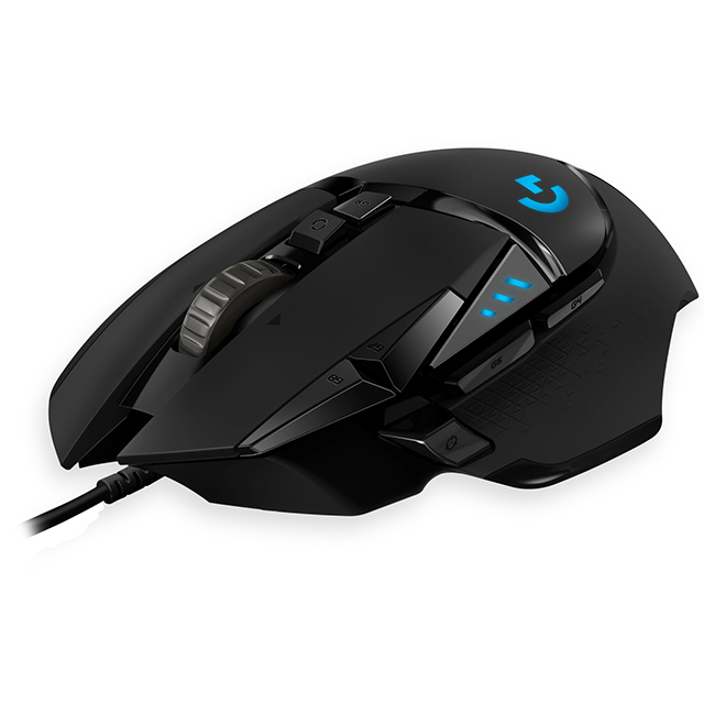 Mouse Gamer Alambrico Logitech G502 Hero RGB USB 16000DPI / 11 Botones Programables / LED Azul control de peso / 910-005550