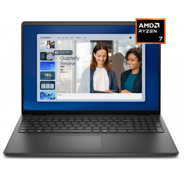 Laptop Dell Dell 16 DC16255, 16" 1920x1200 WUXGA Táctil, AMD Ryzen 7 250, 16GB, 512GB SSD, Windows 11 Home, Inglés