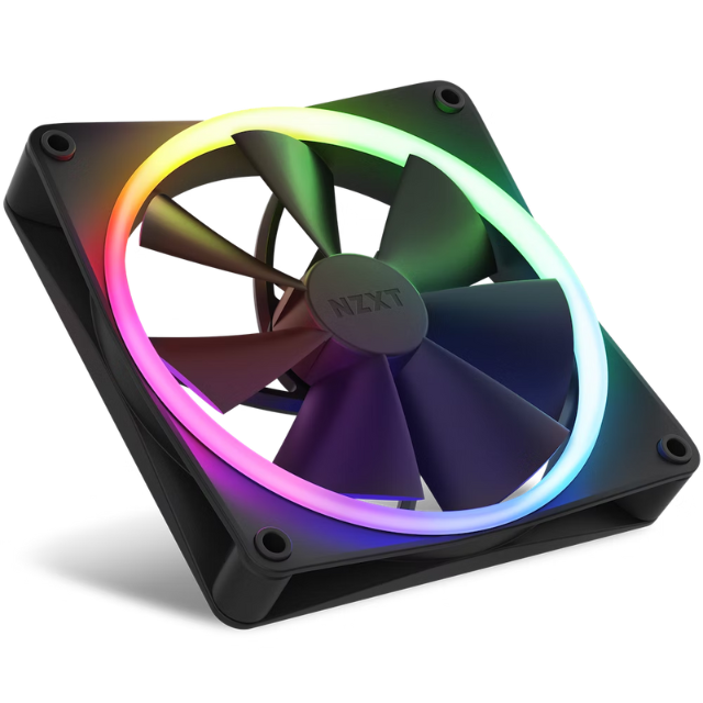 KIT 2 Ventiladores NZXT / 140CM / F140 BLACK + Control RGB / RF-R14DF-B1