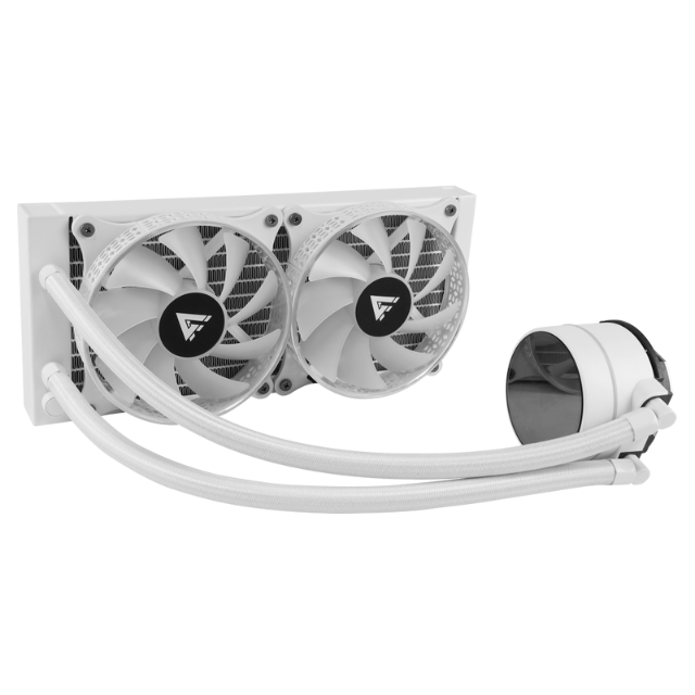 Enfriamiento Líquido Game Factor LQG601 240mm / RGB / Tdp 250w / 2X Fan 120mm 70 Cfm / Blanco / LQG601-WH