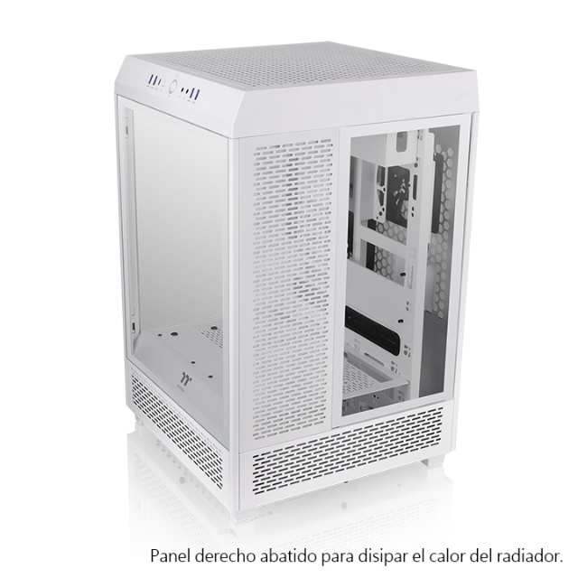 Gabinete Thermaltake Tower 500 / Midi-Tower, ATX/Micro-ATX/Mini-ITX/E-ATX / Cristal Templado / USB 3.2/3.0 / Sin Fuente / 2 Ventiladores Instalados / Blanco / CA-1X1-00M6WN-00