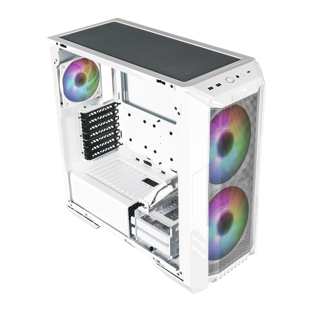 Gabinete Cooler Master HAF 500 White / Cristal Templado / H500-WGNN-S00