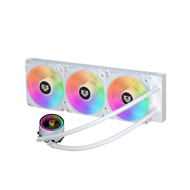 Enfriamiento Liquido Balam rush Hydrox Pro HX30 / PWM + 4 Pines + Conector AURA / Intel y AMD / Blanco / 360MM