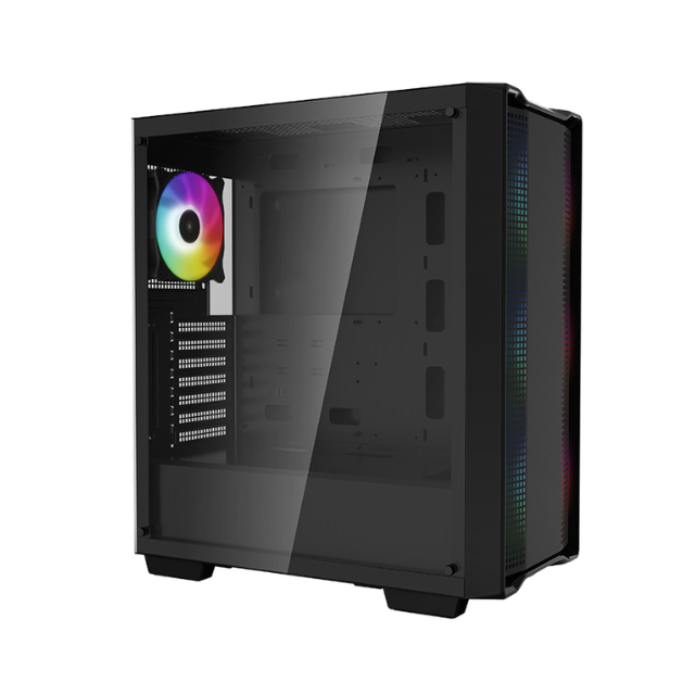 Gabinete DeepCool CC560 V2 ARGB / Midtower / Incluye 4 ventiladores ARGB / Micro-ATX / ATX / R-CC560-BKTAA4-G-1