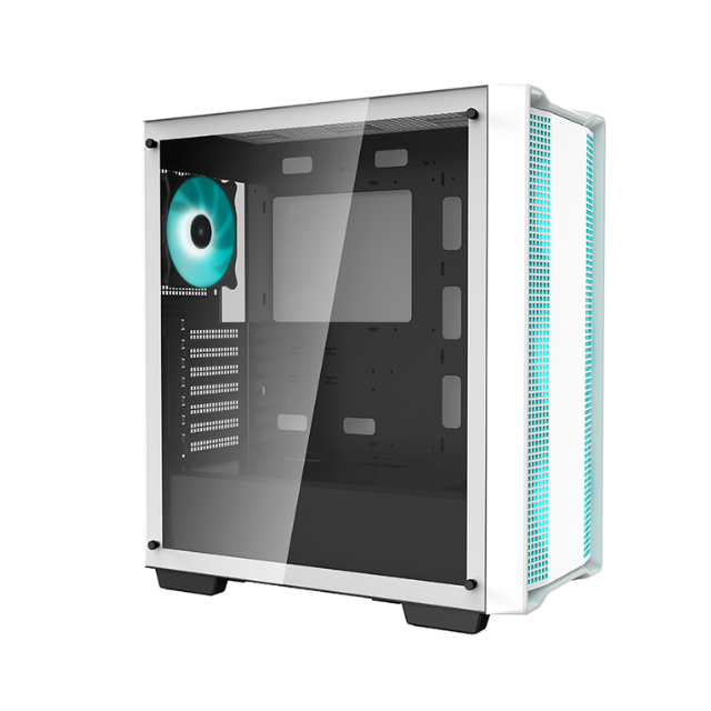 Gabinete Gamer DeepCool CC560 LED / Cristal Templado / Midi-Tower / Mini-ITX/Micro-ATX/ATX / USB 2.0/3.0 / Sin Fuente / 4 Ventiladores Instalados / Blanco / R-CC560-WHGAA4-G-1