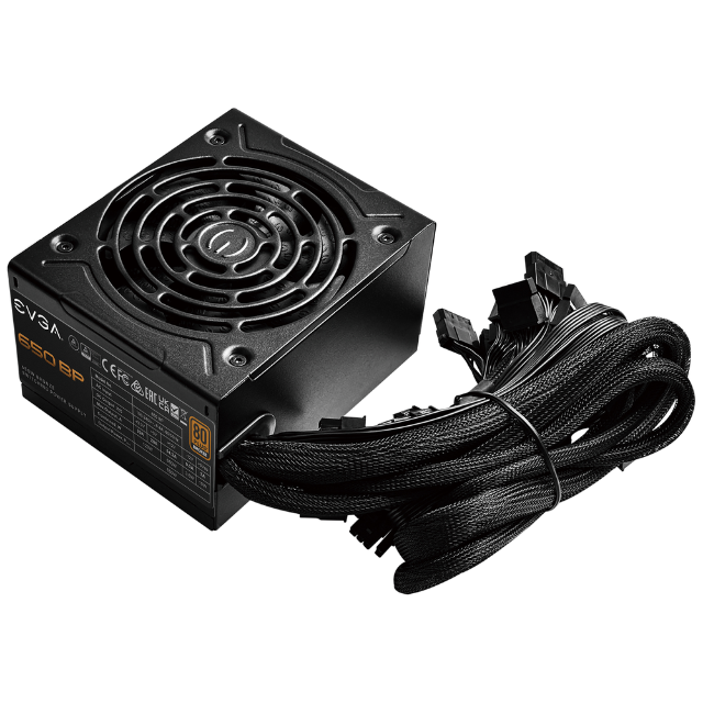 Fuente de poder 650W Certificación 80+ Bronze Evga 650 BP / 100-BP-0650-K1