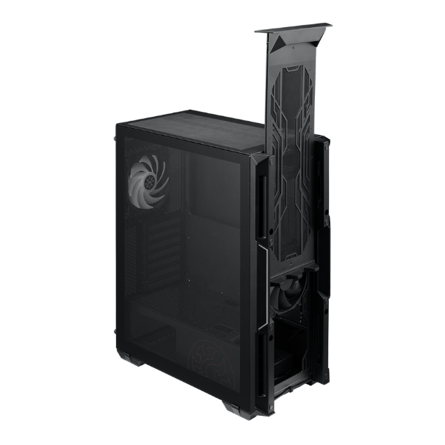 Gabinete XPG STARKER AIR BLACK / Cristal Templado / ARGB LED / ATX / USB 3.0 / 2 Ventiladores (1 ARGB) / Audio HD - STARKERAIR-BKCWW / GA-ADA-013