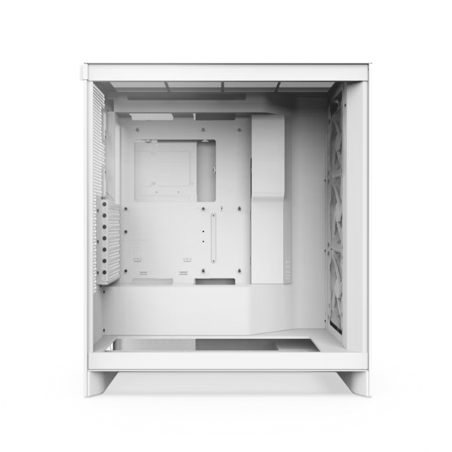 Gabinete NZXT H7 FLOW Blanco / Versión 2024 / Cristal Templado / ATX / Sin Fuente / USB Tipo C / 3 Ventiladores 120mm Instalados / CM-H72FW-01