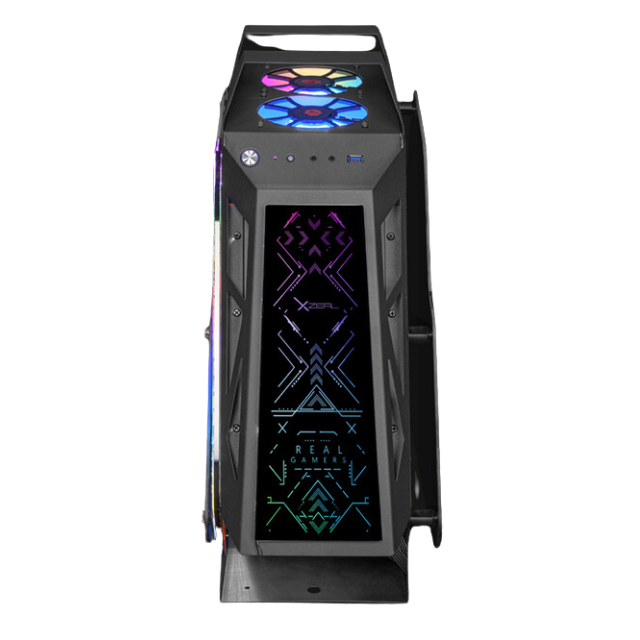 Gabinete Gamer XZEAL IR02 / Micro ATX/Mini ITX / 4 Ventiladores ARGB / Cristal Templado / ARGB / No incluye Fuente / XZGAIRRGBB