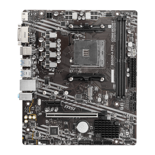 Tarjeta Madre MSI B550M-A PRO / AM4 / AMD RYZEN 3000 SERIES / Micro-ATX