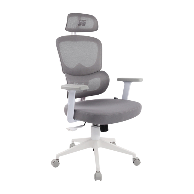 Silla Gamer Vorago Start The Game CGM-400-WH / Mesh / Resplado Reclinable / Ruedas 50 Mm / Ajuste De Altura / Soporta hasta 150 Kg / Piston Clase 4 / Malla Transpirable / Estructura Metálica / Color Blanco / CGM-400-WH