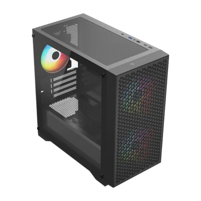 Gabinete Gamer Rush Balam Carbono Aircool / Micro-ATX / Mini-ITX / Negro / BR-938853