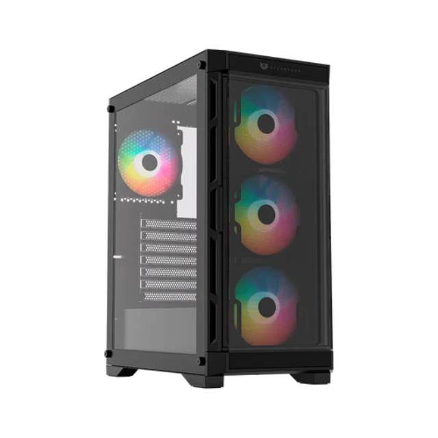 Gabinete Balam Rush Carbono Twin Mate 5000 / Midi-Tower, ATX/Micro-ATX/Mini-ITX / USB 3.0/2.0 / Sin Fuente / 4 Ventiladores RGB Instalados / Negro / BR-938839