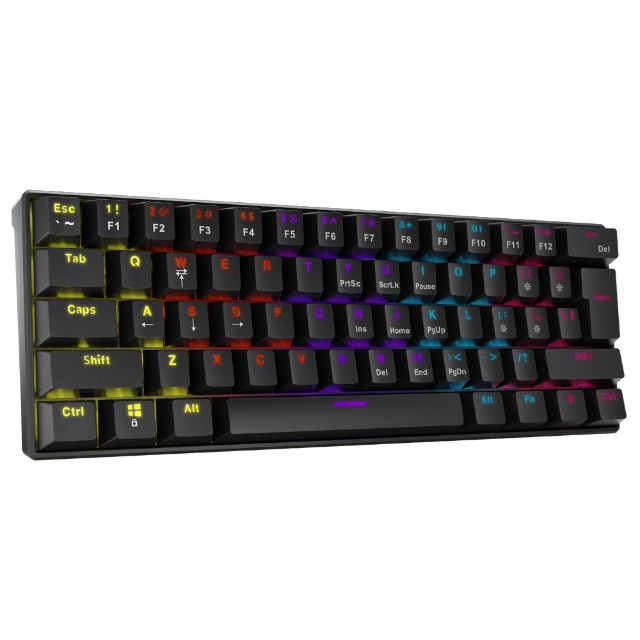 Teclado Gamer Mecanico XPG SUMMONER MINI Switch Blue / 60% / RGB / Español / USB / Negro / SUMMONERMINI61BL-BKCES/