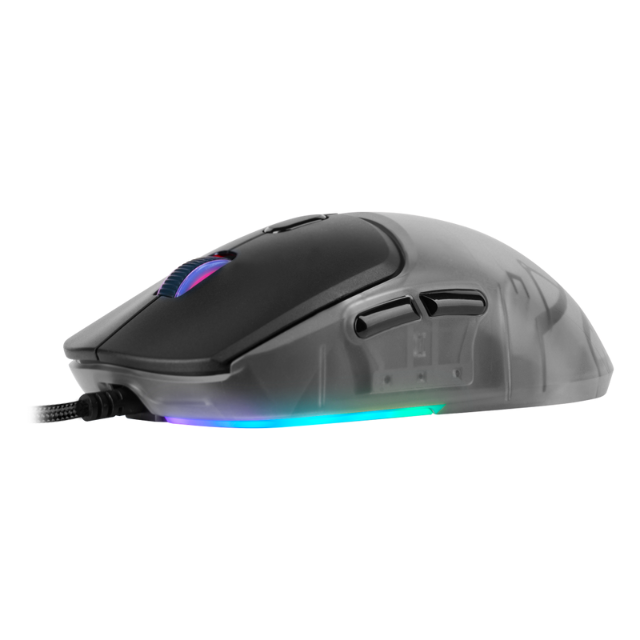 Mouse Gamer Alámbrico Game Factor MOG530 / 12000DPI / Negro / Pixart 3327 IC / Iluminación RGB / MOG530-BK