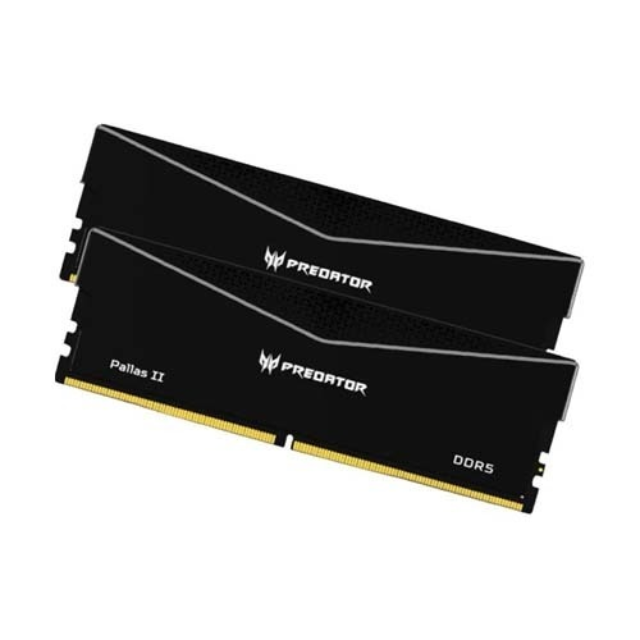 Memoria RAM Acer Predator Palas II DDR5 / 6000MHz / 64GB (2x32GB) / ECC / CL32 / XMP / Negro / BL.9BWWR.436